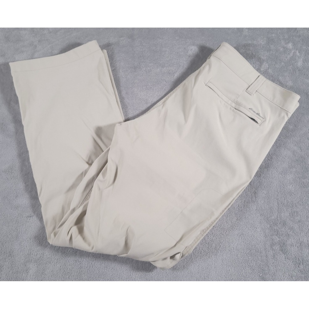 Eddie Bauer Travex Pants Mens 36x32 Horizon‎ Guide Tan Stretch UPF 50+ EUC